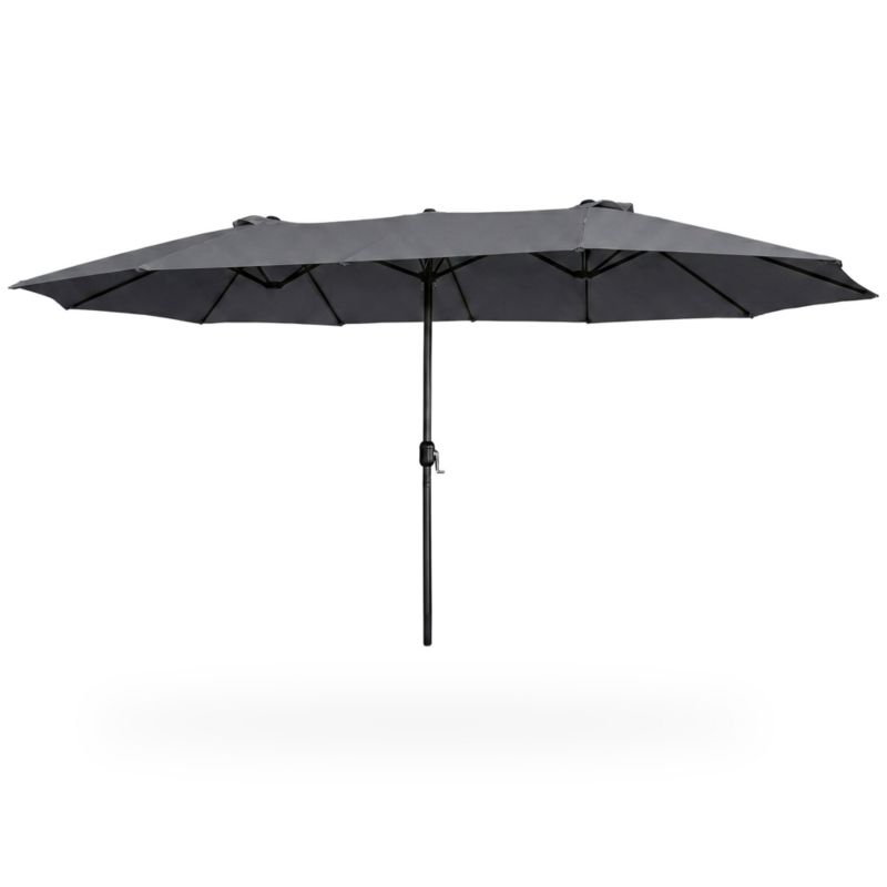 Podwójny parasol ogrodowy Tilia w kolorze ciemnoszarym waga 12,3 kg wymiary 460x270x245 cm 1 szt.