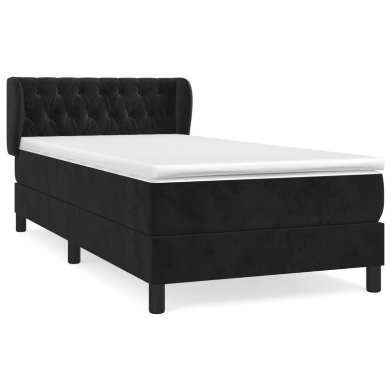 Łóżko kontynentalne WaszeMeble 100x200 cm czarne WM-3127657 1 szt.