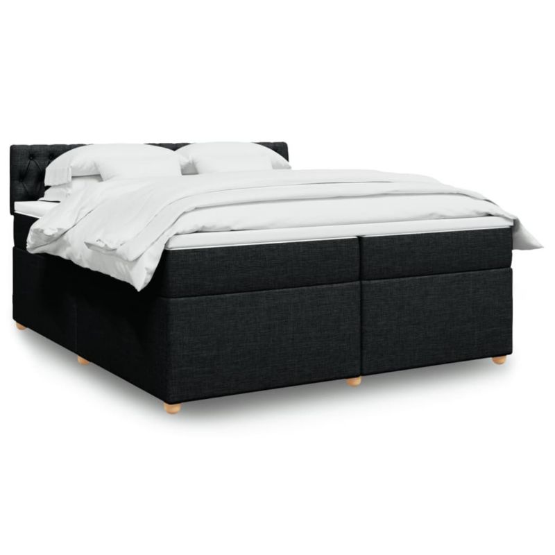 Łóżko kontynentalne WaszeMeble 200x200 cm czarne WM-3289096 1 szt.