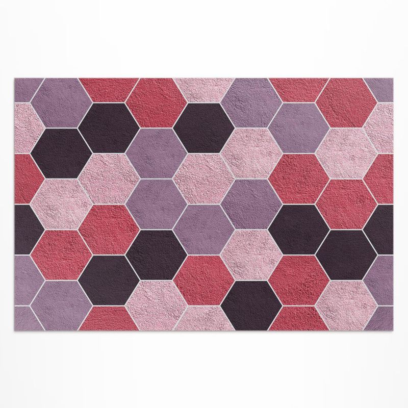 Dywan Winylowy Zewnętrzny Wallfluent 150x225 cm Płytki heksagony imitacja pluszu 1 szt.