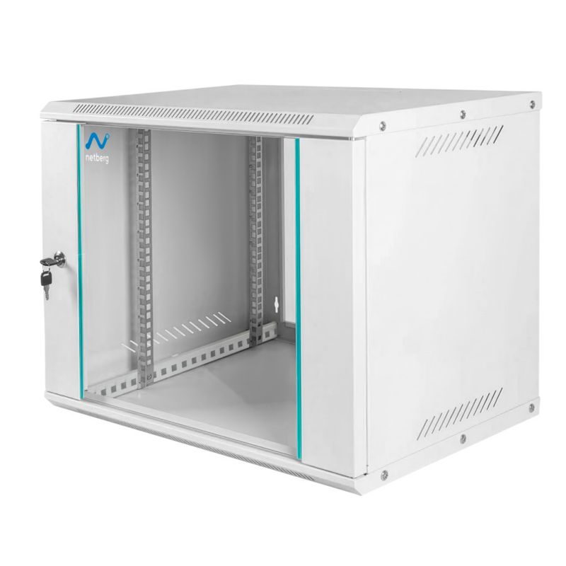 Szafa rack Netberg Basic 19" 9U 463x600x400mm serwerowa na elektronikę wisząca szara 1szt.