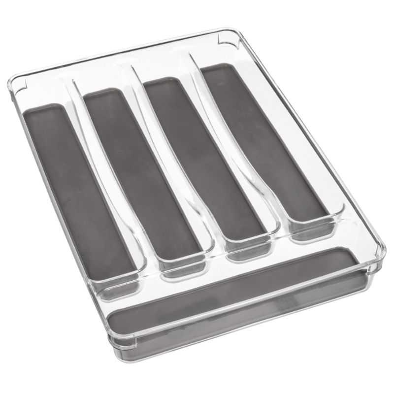 Organizer na sztućce do szuflady 5Five Simply Smart szary 32x23cm 1 szt.