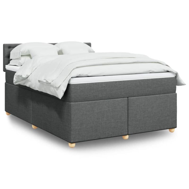 Łóżko kontynentalne WaszeMeble 140x190 cm ciemnoszara WM-3286690 1 szt.