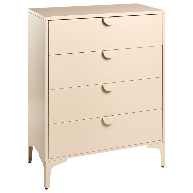 Komoda 4 szuflady Ardura Metal Beżowy 1 szt.