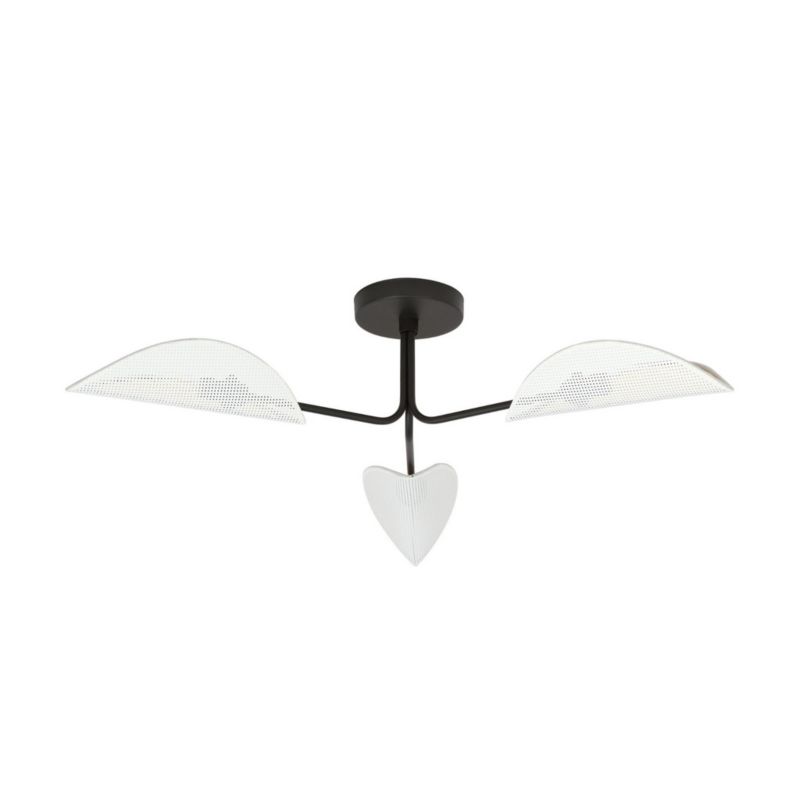 Lampa sufitowa Emibig Gomez czarno-biała-złota wym: 20 x 87 cm 3xE14 x 10W 1 szt.