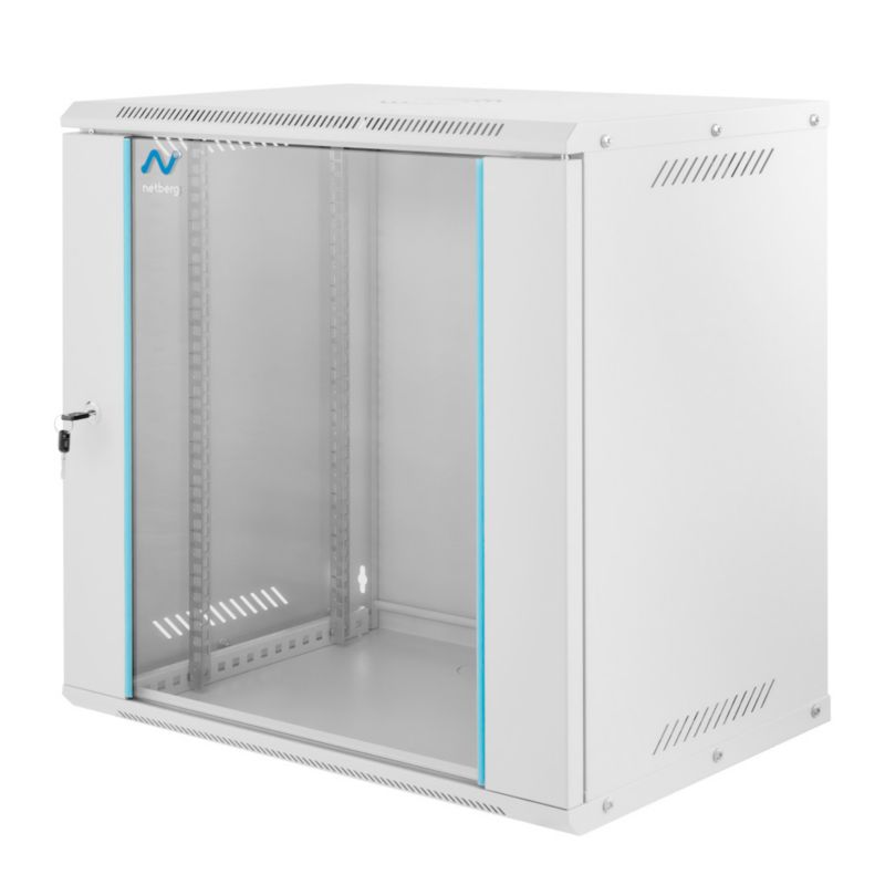 Szafa rack Netberg Basic 19" 12U 597x600x400mm serwerowa na elektronikę wisząca szara 1szt.