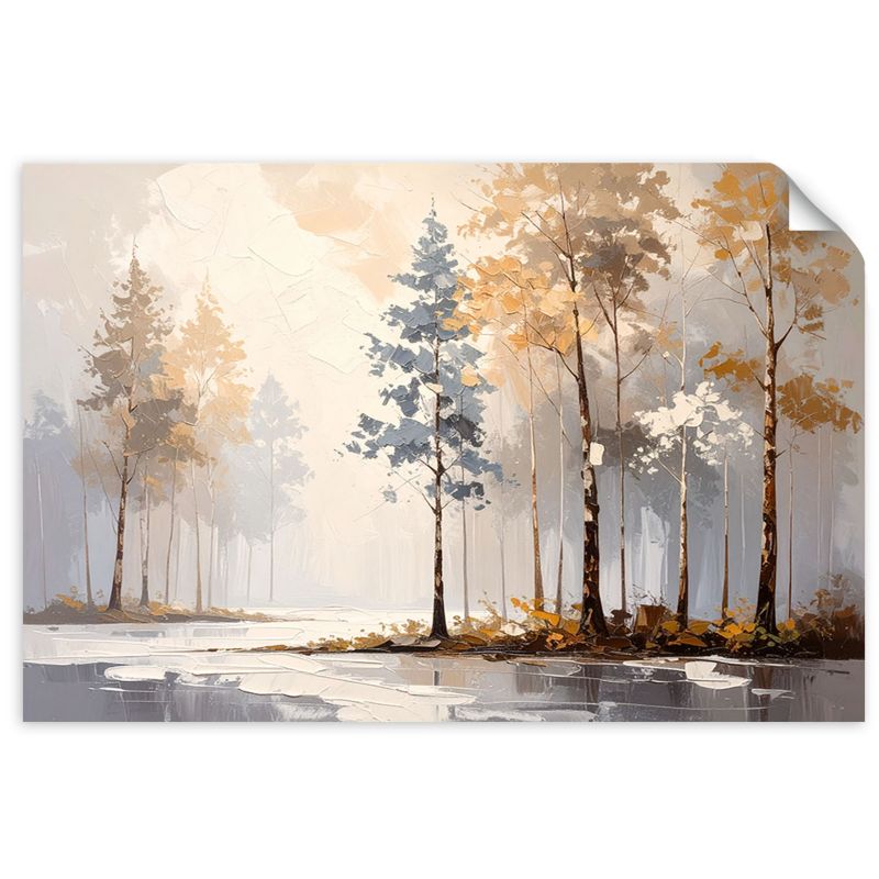 Naklejka na ścianę do salonu sypialni Feeby Las Drzewa Krajobraz 100x70cm 1szt