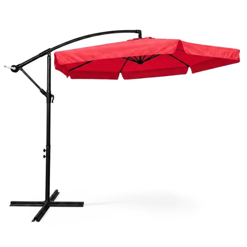 Wodoodporny parasol ogrodowy i tarasowy CYNIA w kolorze czerwonym waga 11,7 kg wymiary 300x300x245 cm 1 szt.