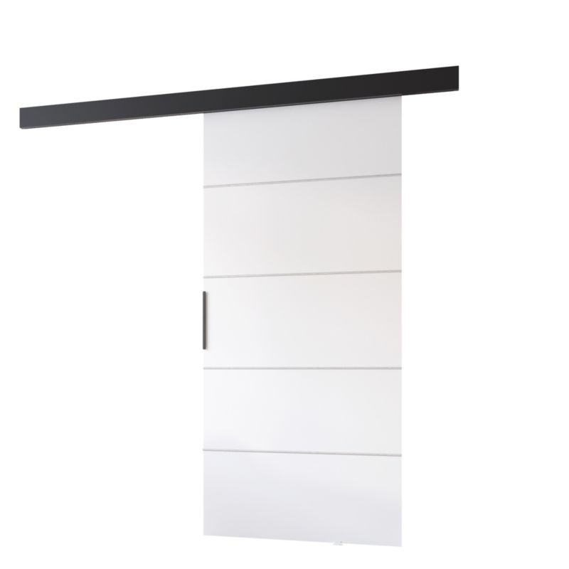 Drzwi przesuwne MINIO go for it PRIM B 96 cm białe z czarną maskownicą 1 szt.