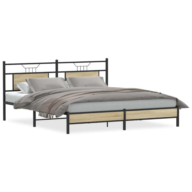 Rama łóżka WaszeMeble 180x200 cm Dąb sonoma drewno WM-4106949 1 szt.