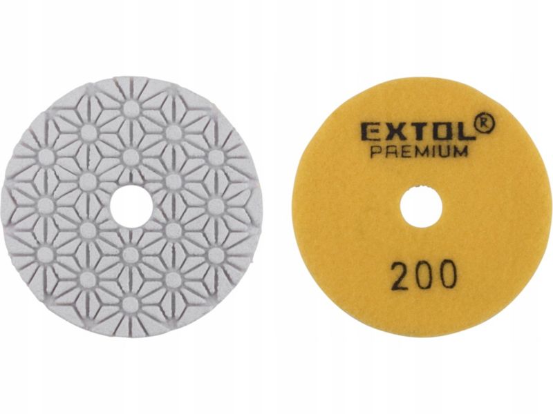 Tarcza polerska Extol pad rzep gres płytki kamień 100mm P200 szt.