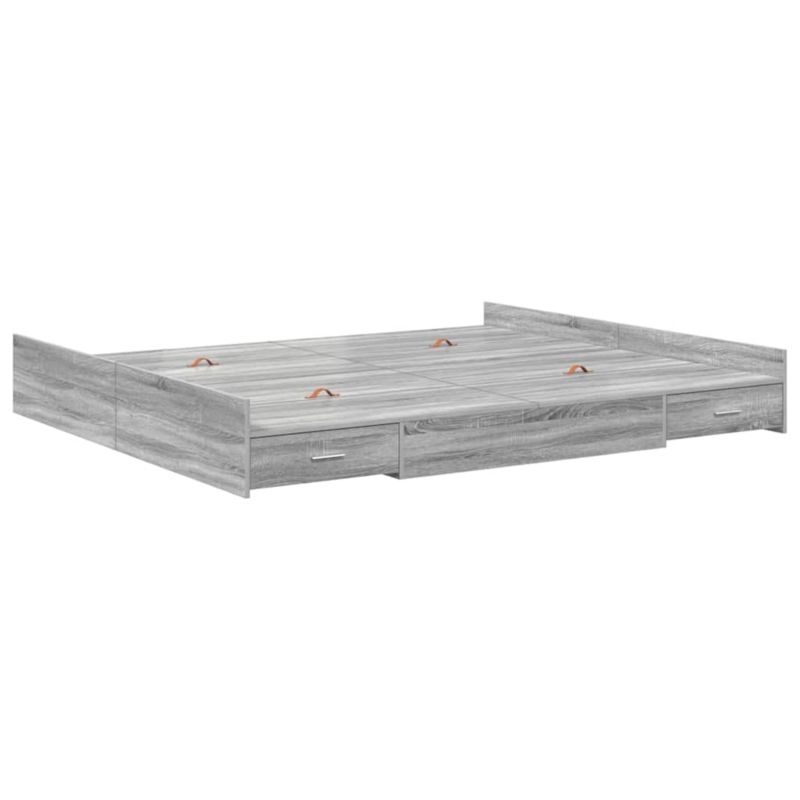 Rama łóżka WaszeMeble 180x200 cm Szary sonoma drewno WM-3335274 1 szt.