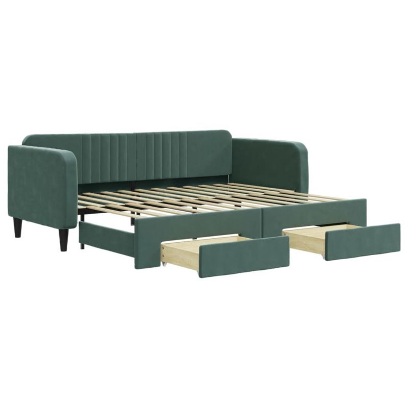 Łóżko dzienne WaszeMeble 90x200 cm rozsuwane zielone WM-3197113 1 szt.