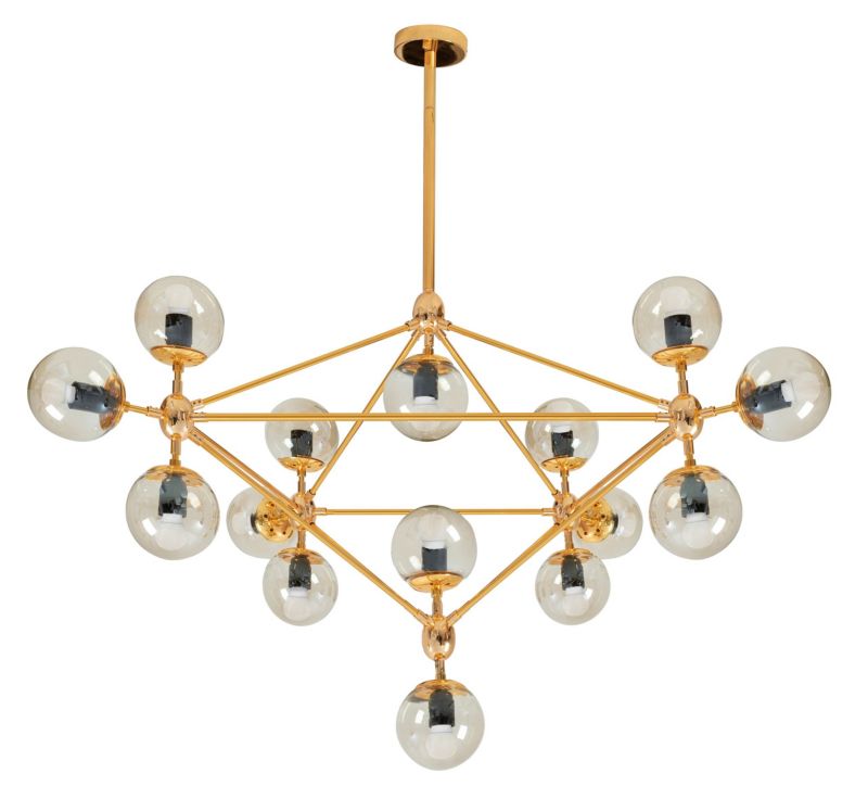 Lampa Sufitowa Wisząca Toolight App267-15C Złoty