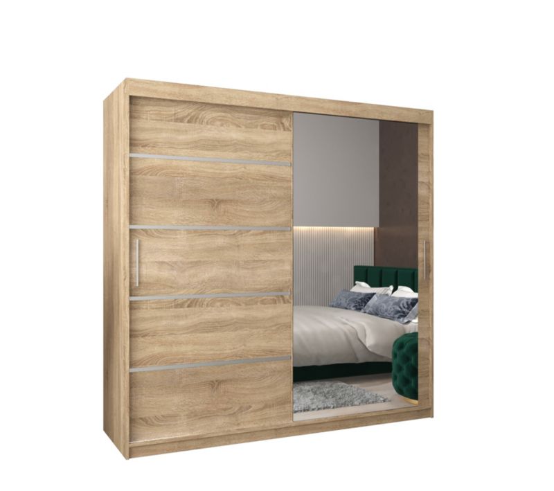 Szafa przesuwna Garderoba Abiks Verona 2 200 sonoma + sonoma 1 szt.