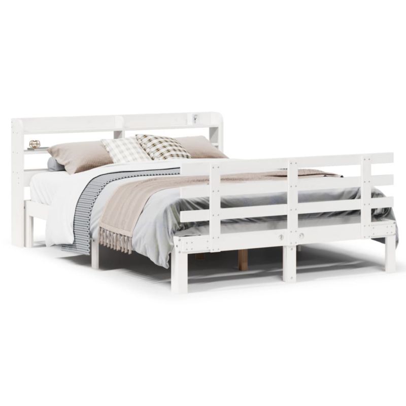 Rama łóżka WaszeMeble 135x190 cm Biały sosna WM-3306846 1 szt.