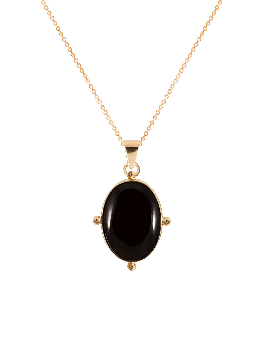 Black Lilac Medallion - owalny medalion z onyksem, 60