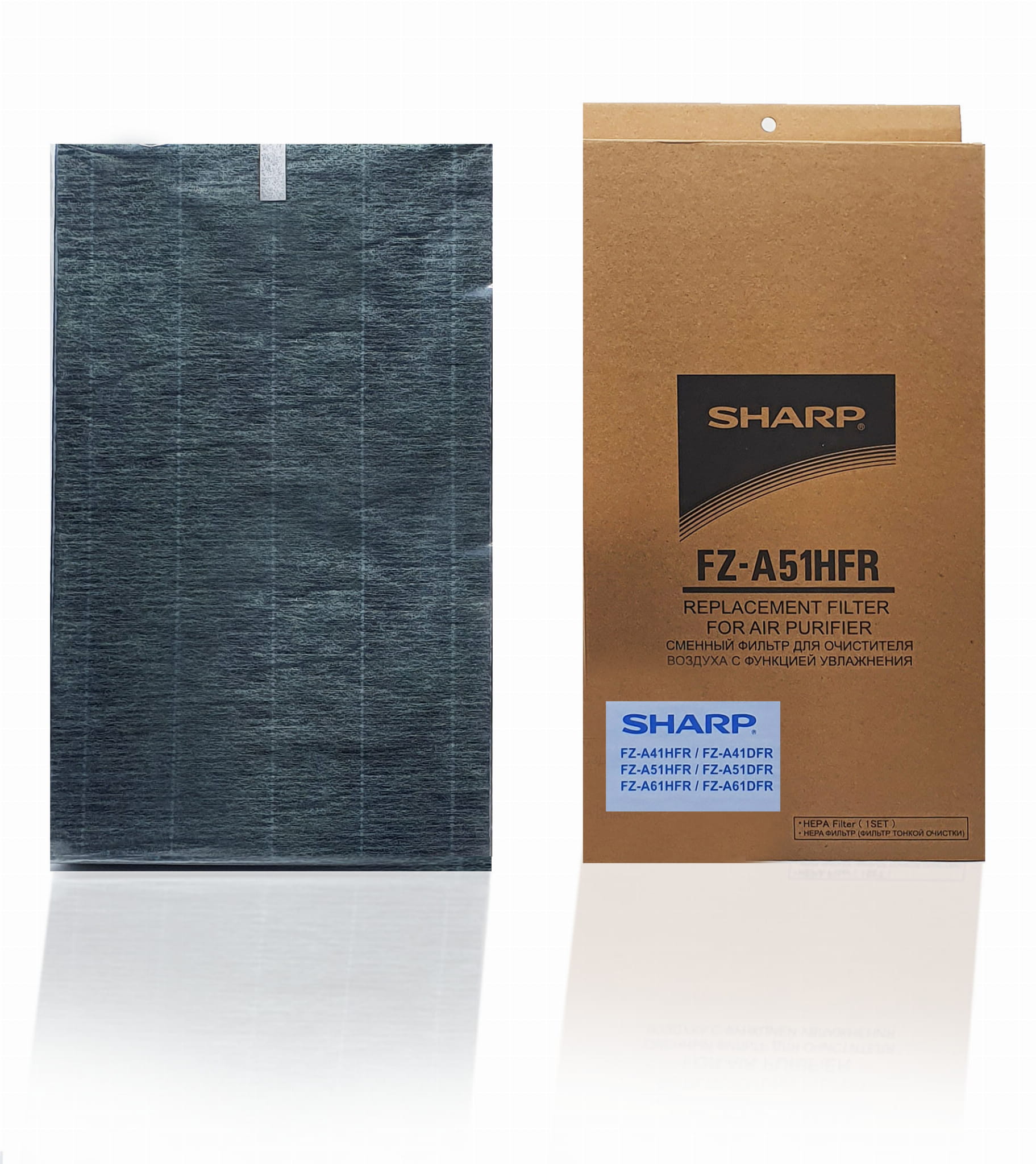 SHARP FZ-A51HFR filtr Hepa do oczyszczacza powietrza KCA50EUW i KCA50EUB. Oryginalny filtr SHARP.