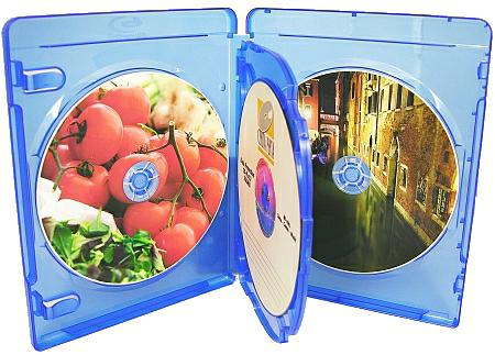 Pudełko 4xDVD 14mm BLU-RAY BOX38-4 Niebieskie - Henryx24