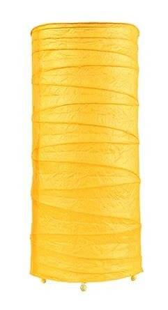 Żółta lampka stołowa papierowa do salonu BUTON