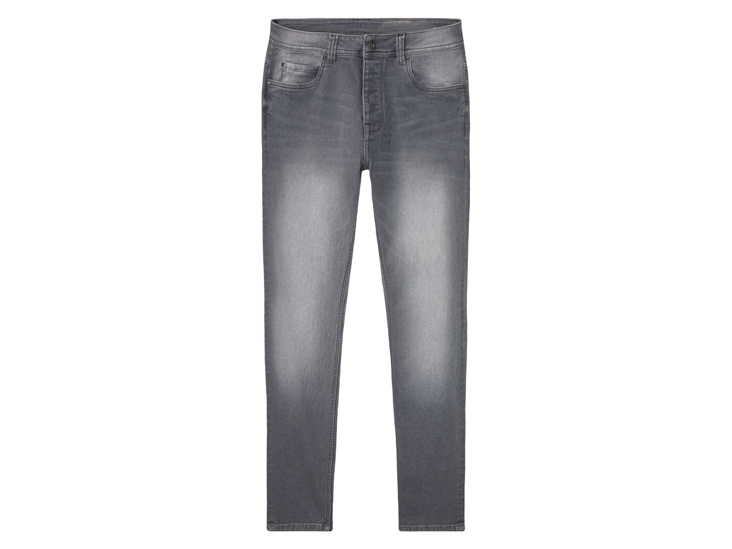 Livergy Jeansy męskie Slim Fit z bawełną, 1 para 50 34/32, Szary