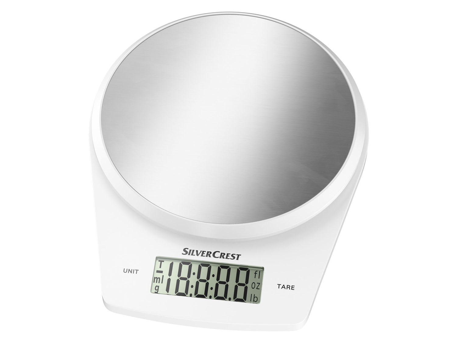Silvercrest Kitchen Tools Elektroniczna waga kuchenna, 1 sztuka Biały/ stal szlachetna