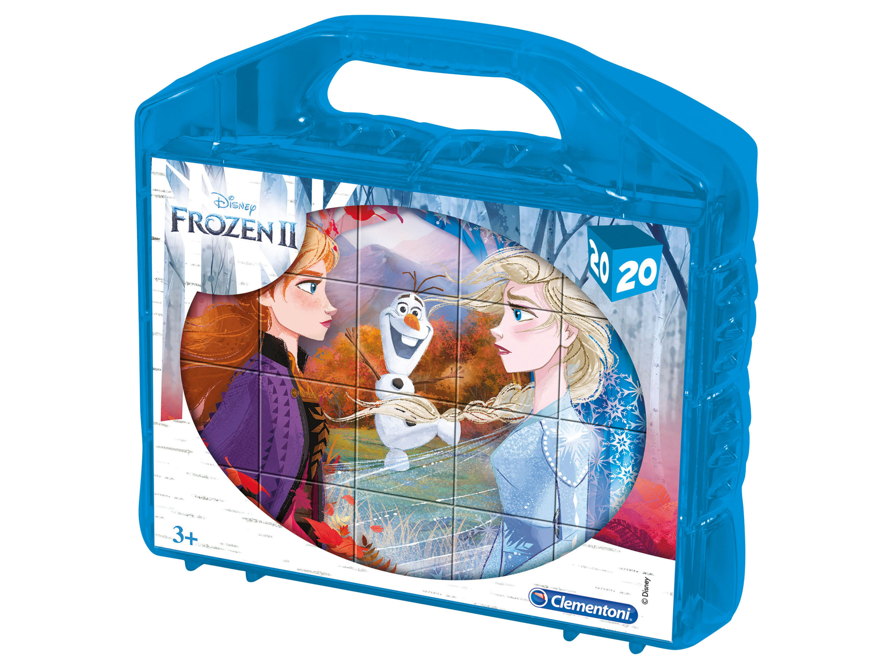 Clementoni Puzzle kostki, 20 elementów Wzór Kraina Lodu 2