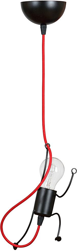 Darmowa Dostawa - Lampa wisząca 1x15 W czarna-czerwona Emibig Bobi 5371