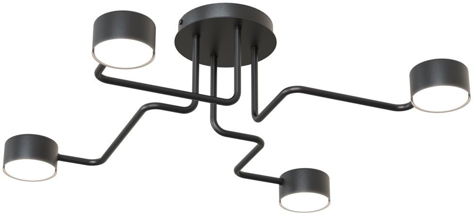 Darmowa Dostawa - Lampa podsufitowa 4x12 W czarna Emibig Kurage 14424