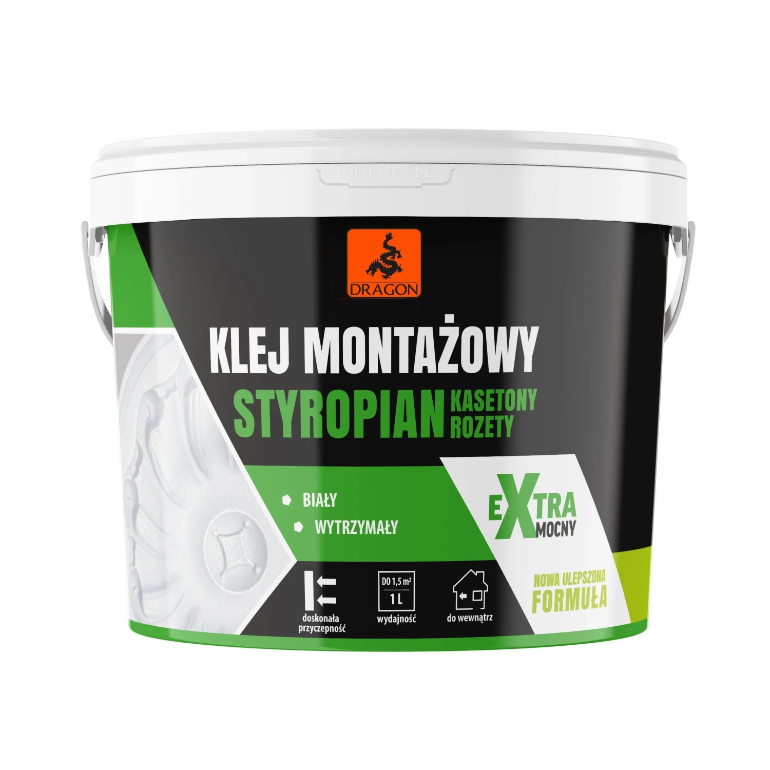 Dragon Klej montażowy do styropianu, kasetonów i rozet 4,5 kg