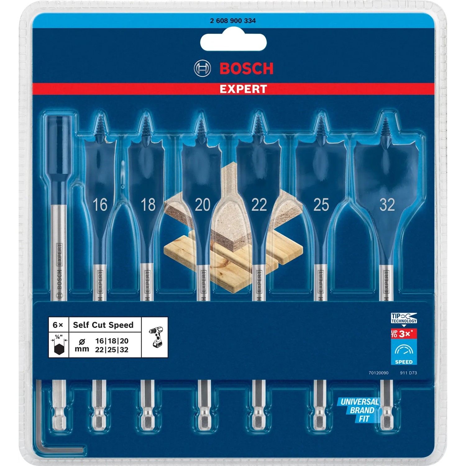 Bosch Zestaw wierteł łopatkowych EXPERT 7 szt.