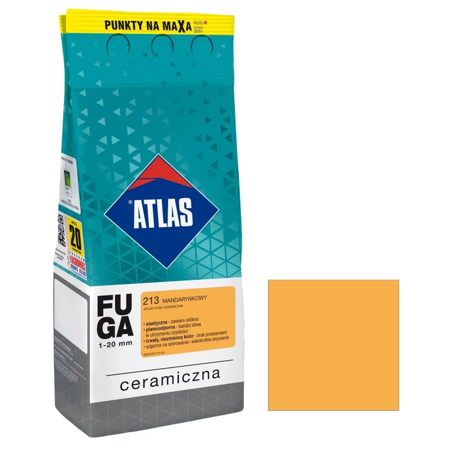 Atlas Fuga ceramiczna 213 mandarynkowy 2 kg