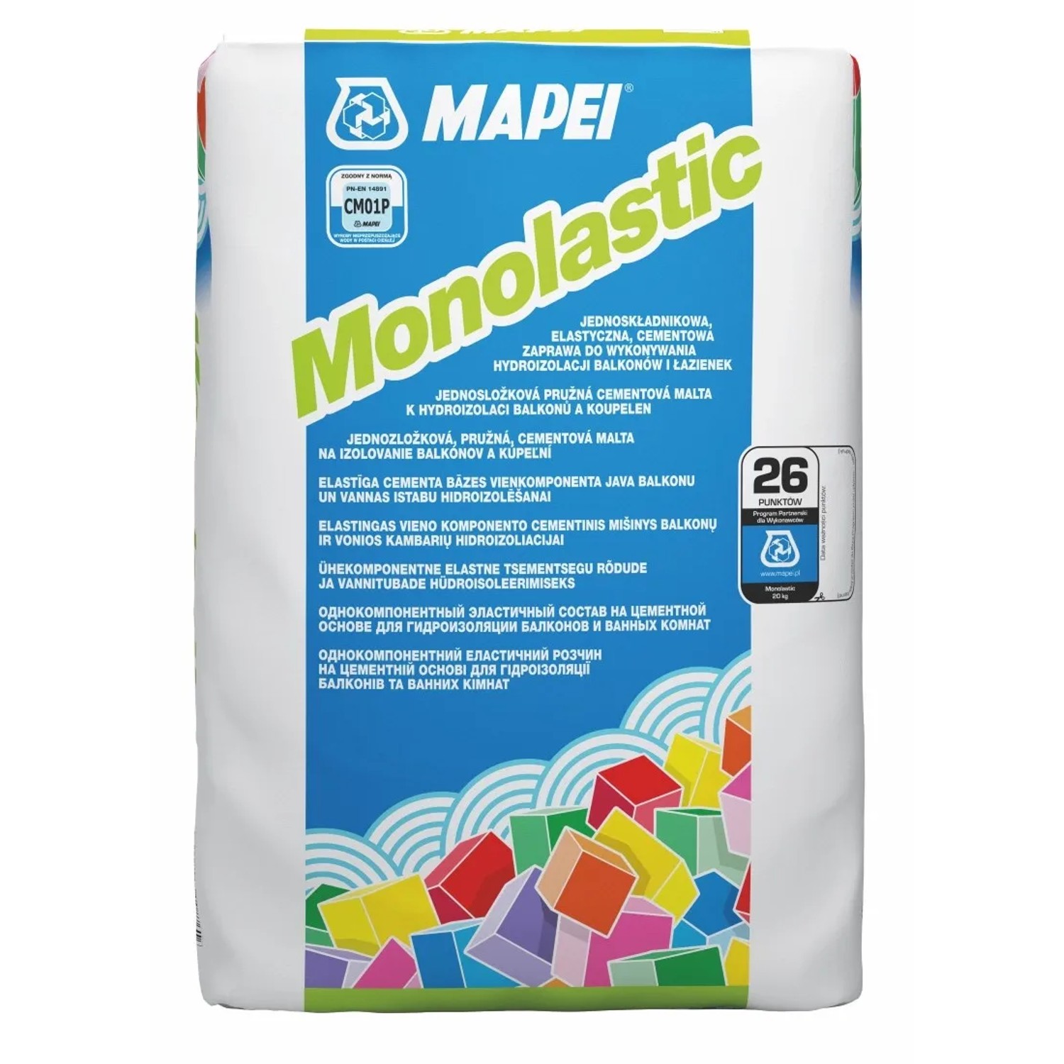 Mapei Hydroizolacja cementowa Monolastic 20 kg