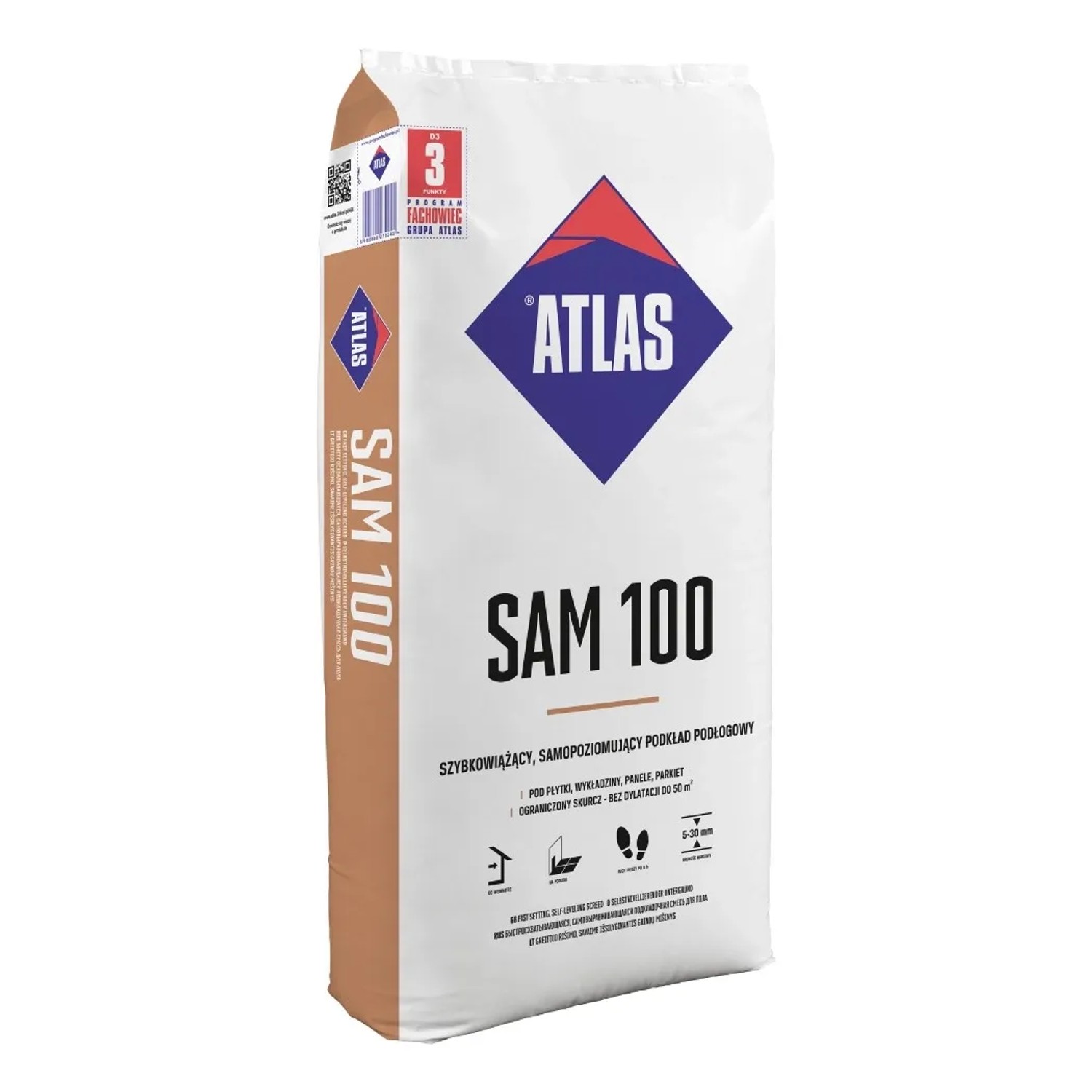 Atlas podkład samopoziomujący SAM 100 25 kg