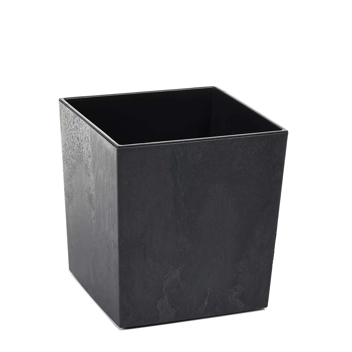 Doniczka Juka czarna beton recycled - 40 x 40 cm