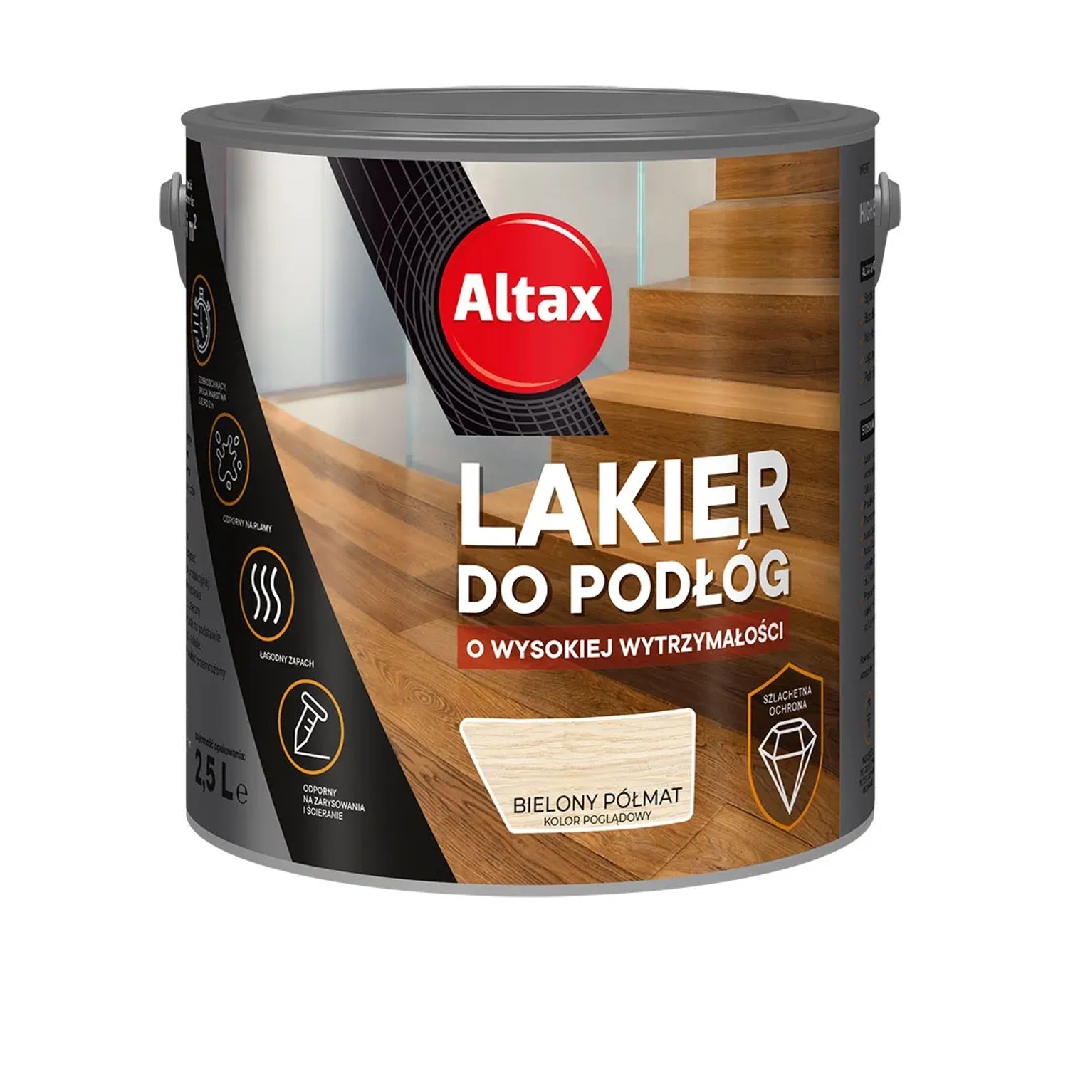 Altax Lakier do podłóg bielony półmat 2,5L