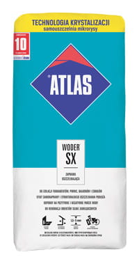 ATLAS WODER SX IZOLACJA ZAPRAWA USZCZELNIAJĄCA 25KG - ODPORNA NA PARCIE WODY