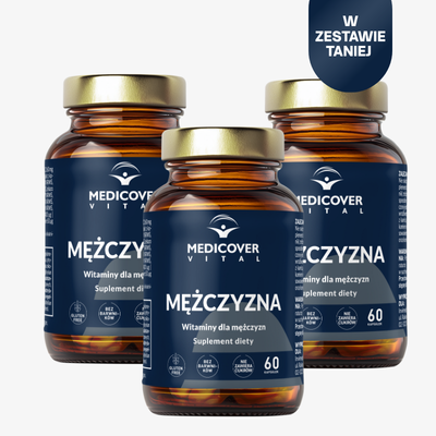 Medicover Vital Mężczyzna 3x60 Kaps. – Kompleksowe Wsparcie Na 3 Mies.