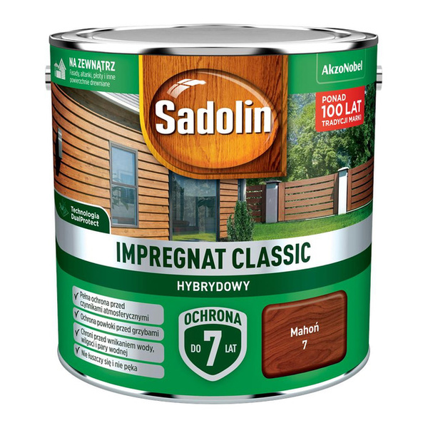 Impregnat ochronno-dekoracyjny hybrydowy Classic 2,5L Mahoń Sadolin