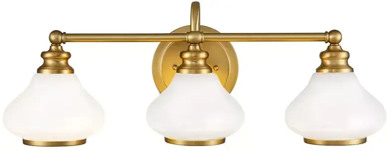 Elstead Lighting Ainsley kinkiet 3x3 W szczotkowany mosiądz HK-AINSLEY3-BATH-BB
