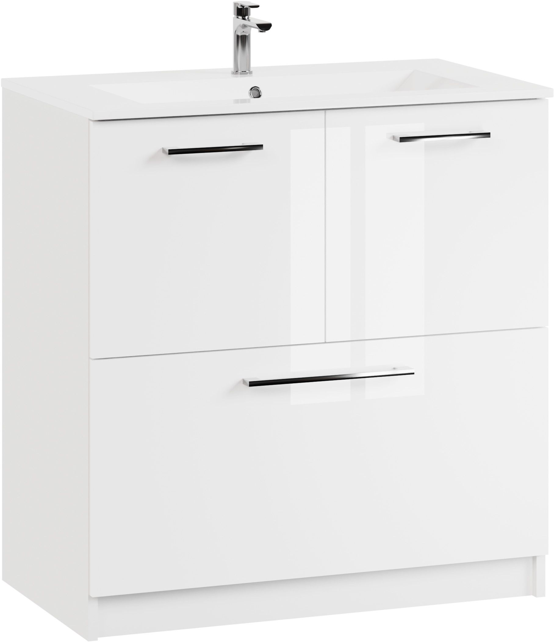 Astor Neo umywalka z szafką 81 cm białą AM-LEU-820-37