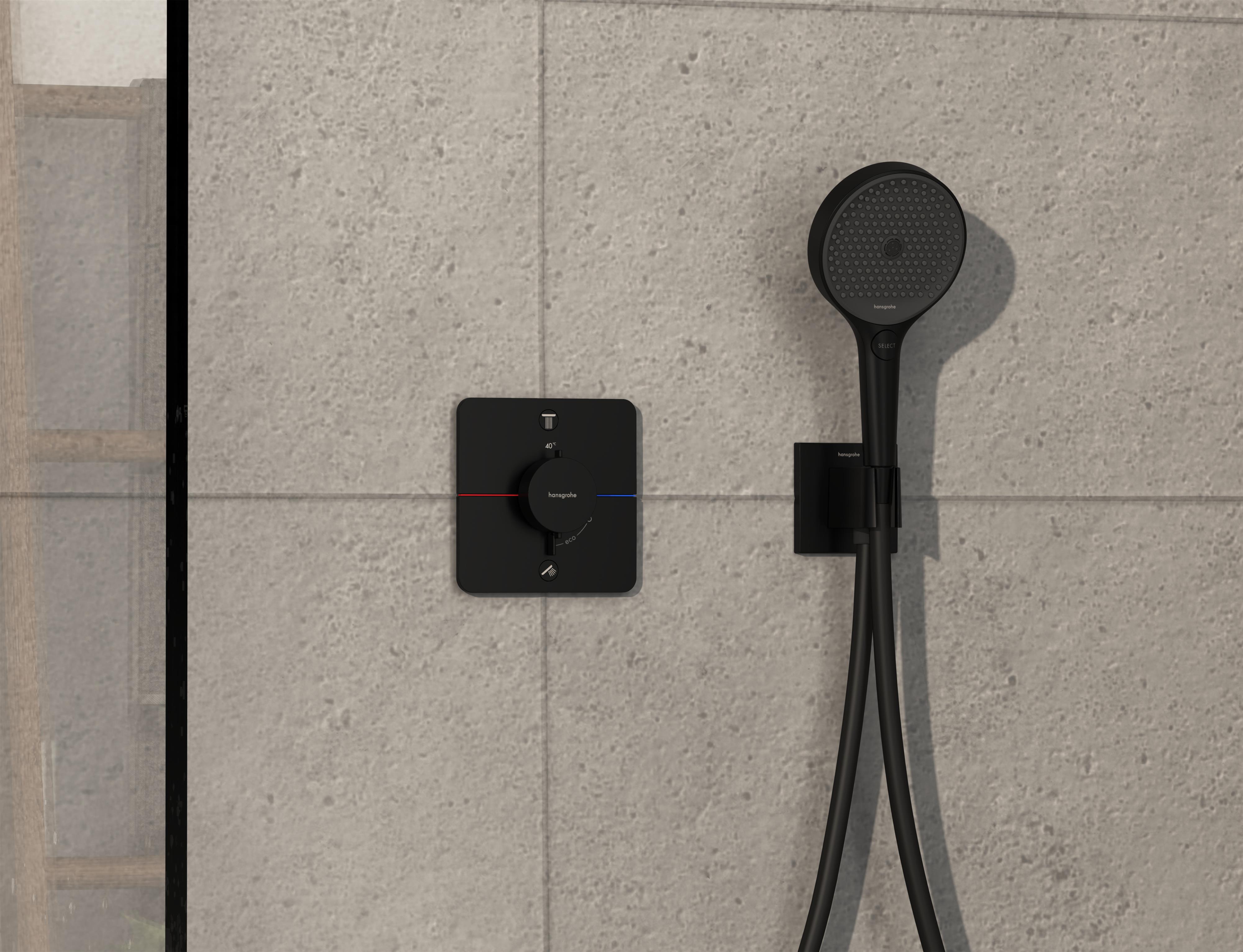 Hansgrohe ShowerSelect Comfort Q bateria wannowo-prysznicowa podtynkowa termostatyczna czarny mat 15583670
