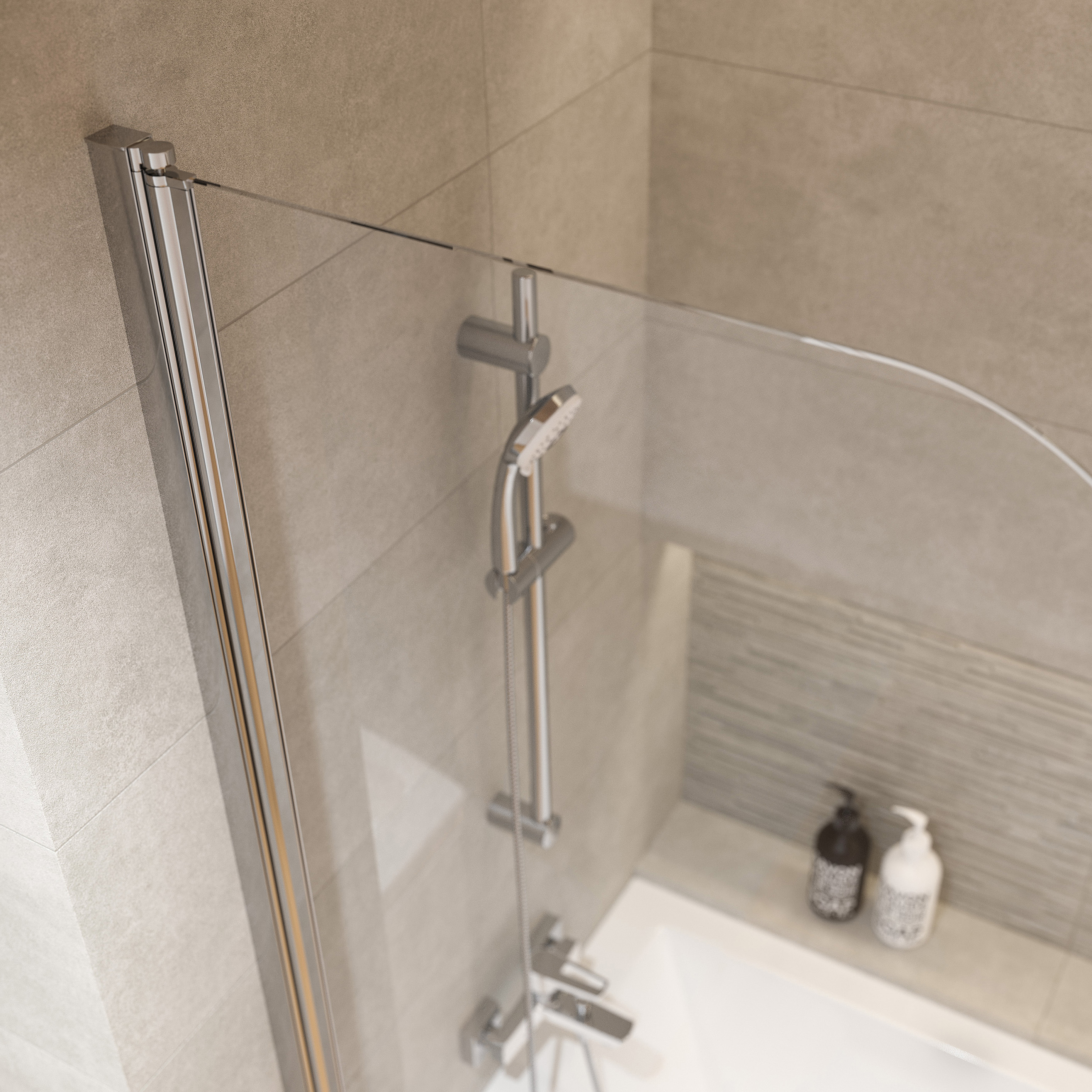 Cersanit Easy New parawan nawannowy 70 cm jednoskrzydłowy chrom/szkło przezroczyste S301-289 - Wysyłka w 24h