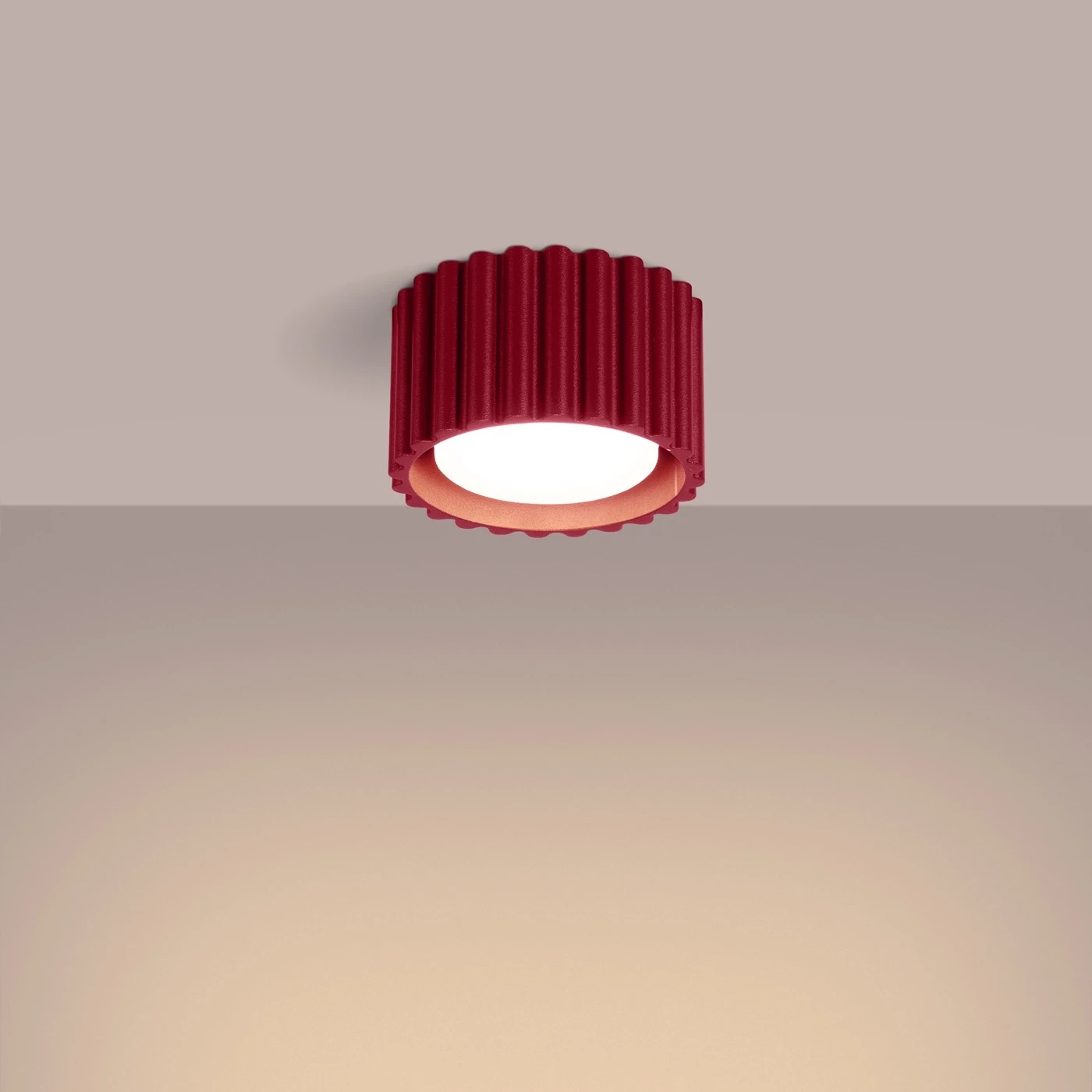 Sollux Lighting Aura lampa podsufitowa 1x10 W burgund SL.1822