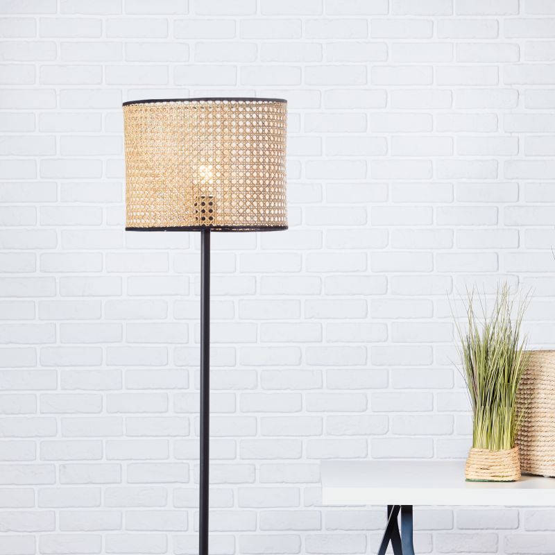 Brilliant Wiley lampa stojąca 1x60W beżowa/czarna 99091/09