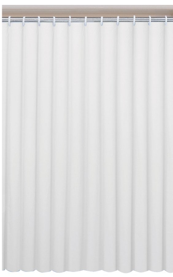 Aqualine zasłona prysznicowa 180x180 cm winyl biała 0201003B