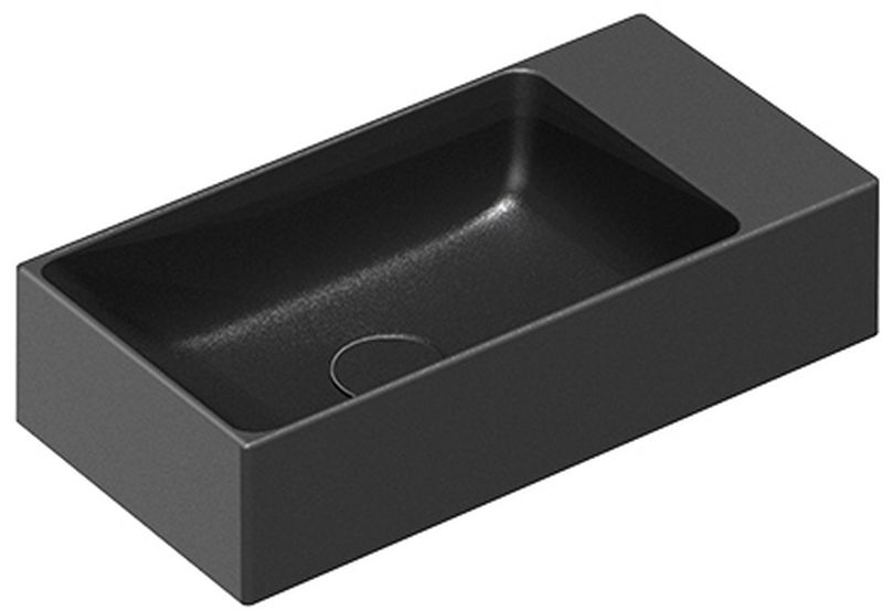 Catalano Verso umywalka 50x25 cm prostokątna ścienna czarna 0220520022