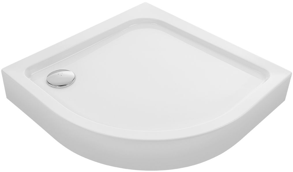 Laveo Bresso brodzik półokrągły 80x80 cm biały JBD_686Z