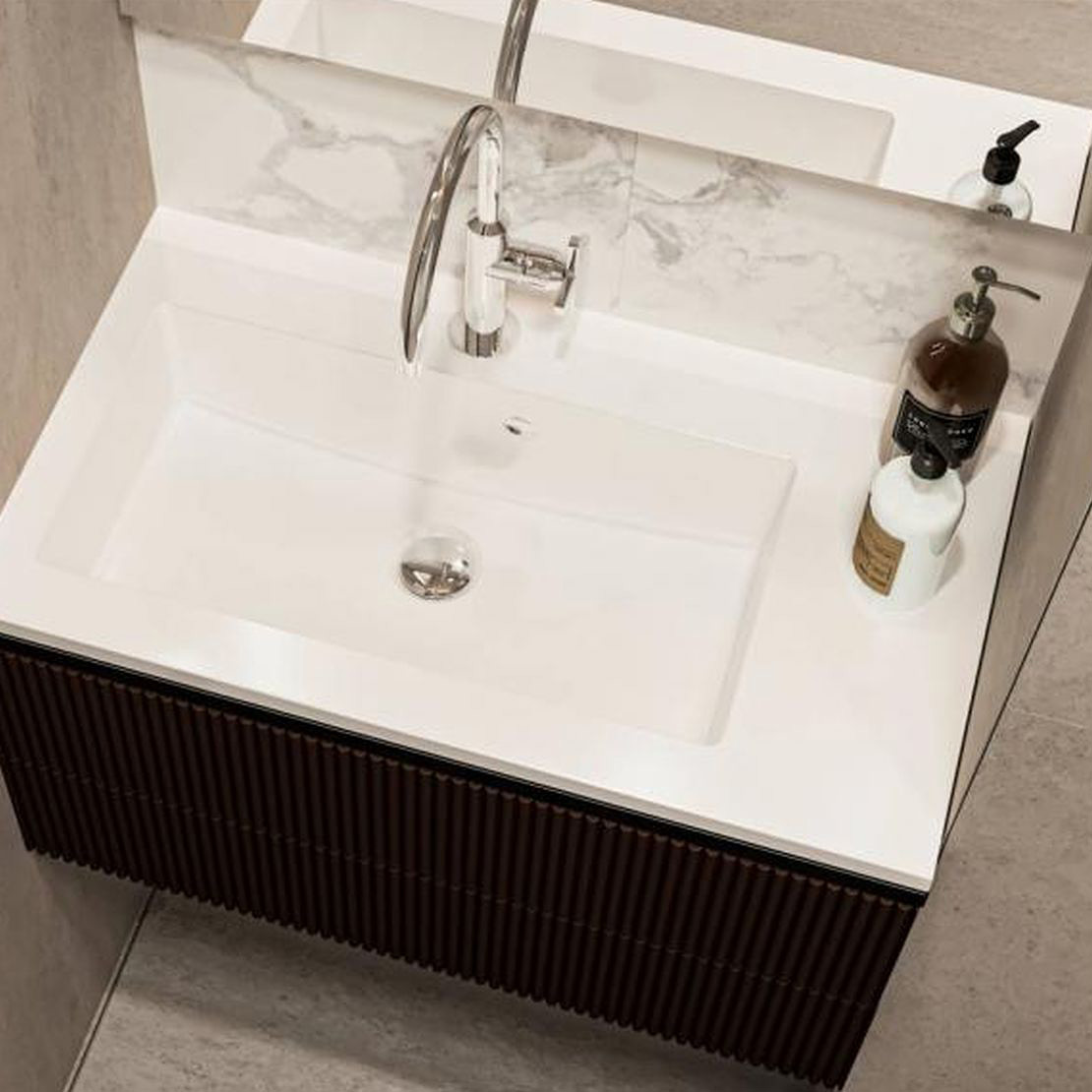 Miraggio Barcelona umywalka 70x40 cm wpuszczana prostokątna lewa biały połysk 0000480 - Wysyłka w 24h