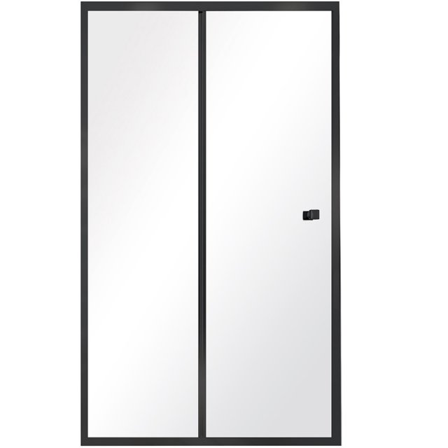 BESCO Drzwi prysznicowe DUO SLIDE BLACK 140x195 szkło transparentne 6